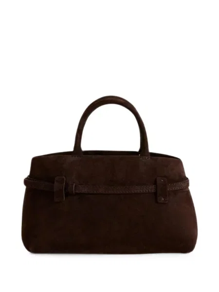 Τσάντα shopper Manu Atelier σουέτ καφέ