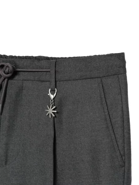 Pantaloni Manuel Ritz de flanelă cu cordon gri