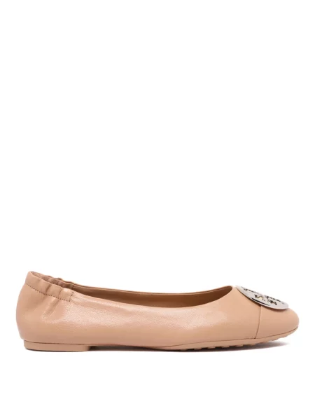 Balerinki Tory Burch beżowe