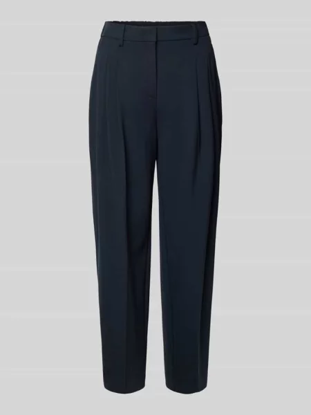 Spodnie materiałowe z plisami model ‘Lessieh’ Opus Pants granatowe