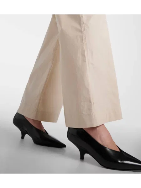 Pantaloni Toteme cu talie înaltă bej