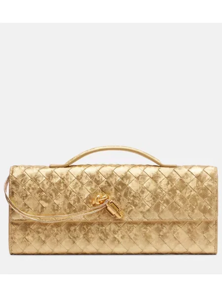 Usnjena pisemska torbica Bottega Veneta