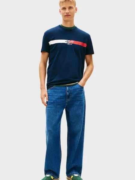 Футболка у смужку Tommy Jeans синя