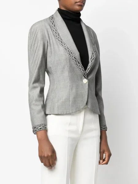 Kostkovaná bunda Christian Dior Pre-owned černá