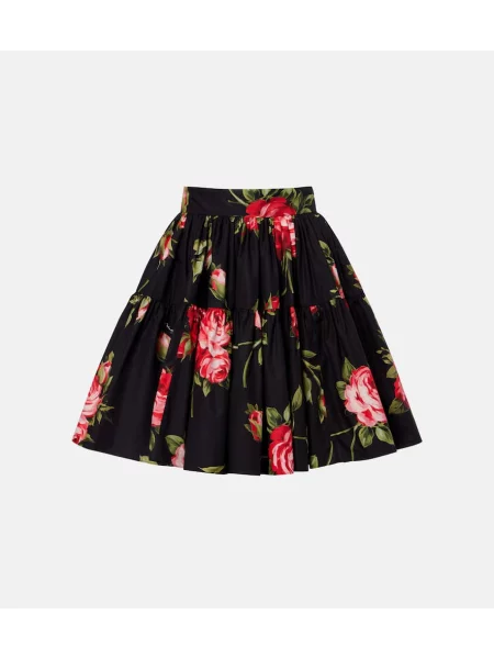 Fustă Dolce&gabbana cu model floral negru