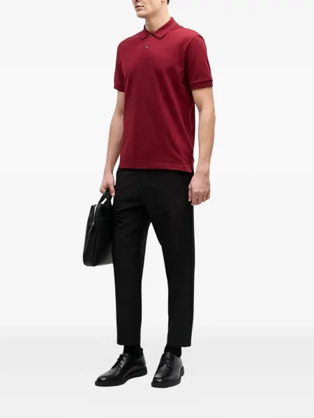 Tricou polo Boss scurt roșu