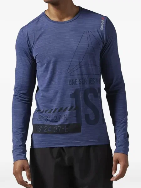 Lung tricou Reebok alergare albastru