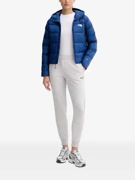 Geacă cu puf The North Face cu glugă albastru
