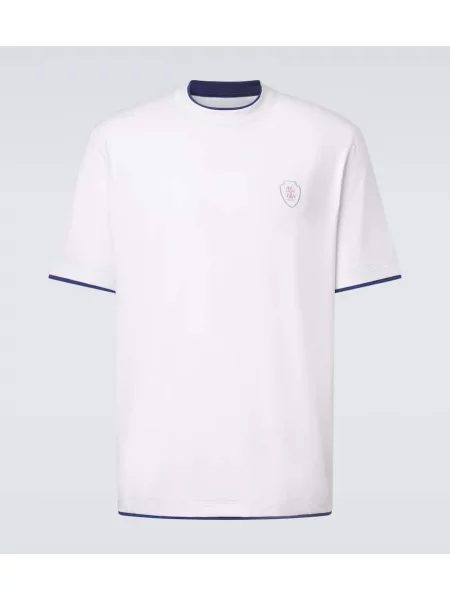 Tričko Brunello Cucinelli jersey bílé