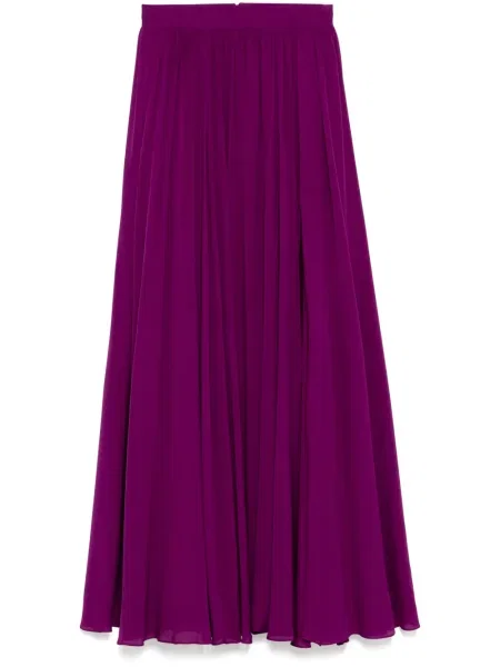 Fusta maxi Elie Saab de mătase violet