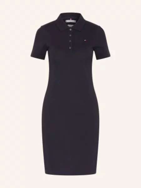 Tommy Hilfiger Sukienka Polo Z Piki blau granatowa