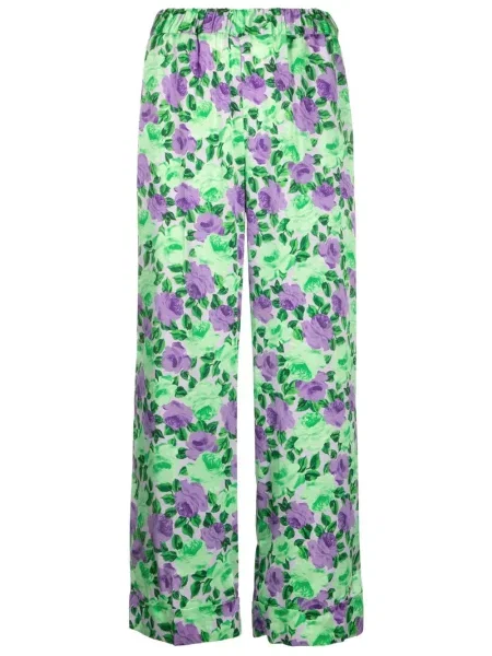 Pantaloni P.a.r.o.s.h. cu model floral cu imagine violet