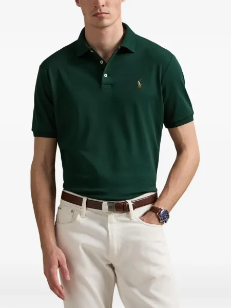 Krátký kostkovaná kšiltovka Polo Ralph Lauren s potiskem zelená