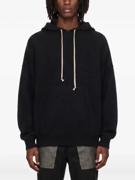 Hanorac cu glugă Rick Owens cu cordon negru
