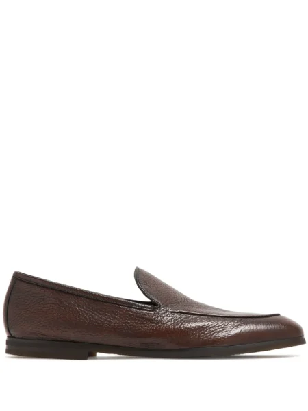 Kožne loaferice Barrett smeđa