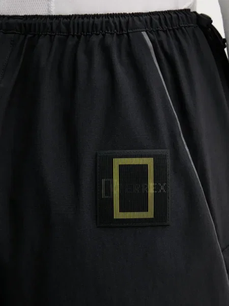 Pantaloni Adidas cu glugă cu dungi alergare negru