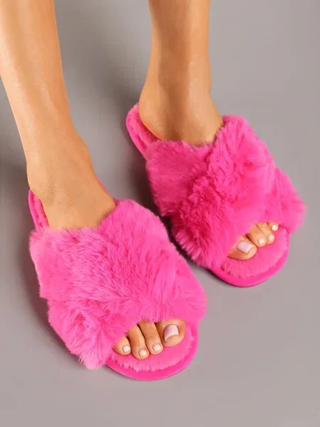 Papuci de casă Selanthra Fucsia roz