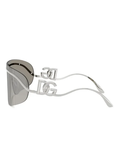 Ochelari de soare Dolce & Gabbana Eyewear cu autograf argintiu