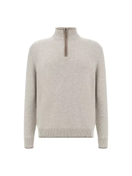 Sweter z golfem Paul & Shark wełniany beżowy