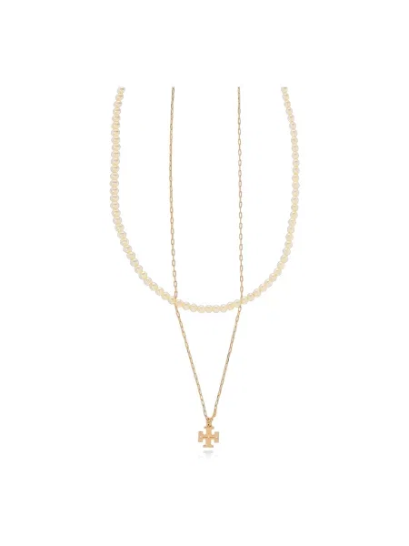 Naszyjnik Tory Burch żółty