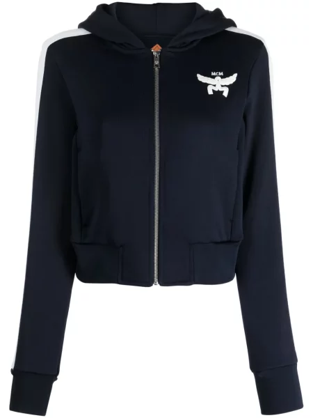 Hanorac cu glugă Mcm cu broderie din material terry albastru