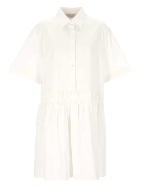 Rochie mini Gran Sasso din poplin de costum alb