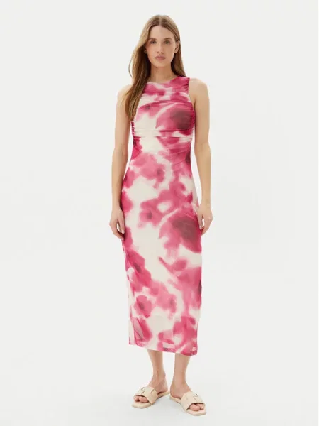 ONLY Sukienki Kobieta S Sukienka bez rękawów w wzór Tie Dye różowy