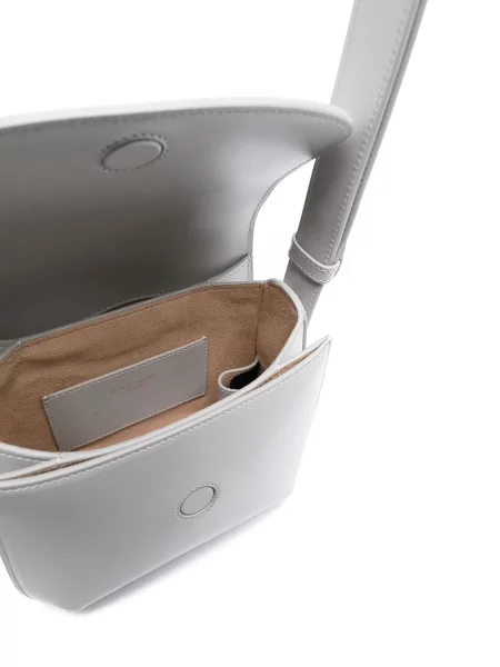 Geanta de piele Giorgio Armani din piele gri
