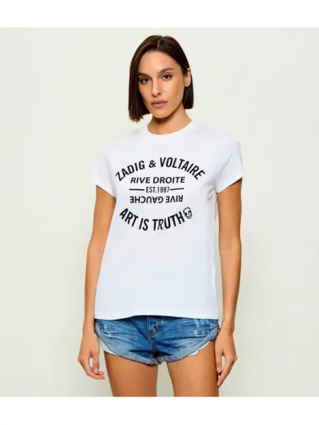 Zadig&Voltaire Tricou WALK ICO BLASON alb