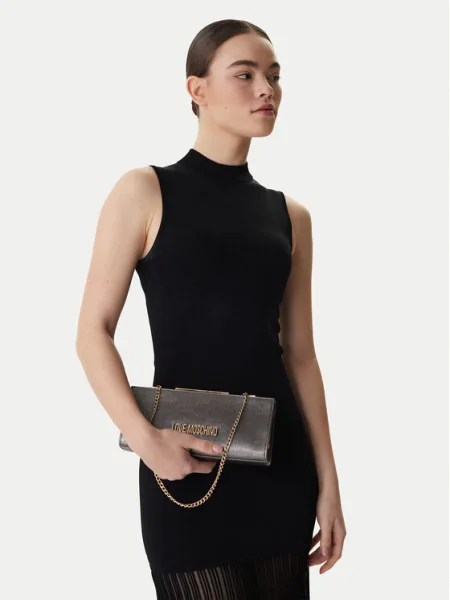 Geantă LOVE MOSCHINO gri