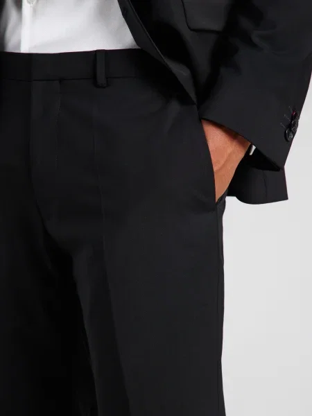 HUGO Pantaloni cu dungă negru