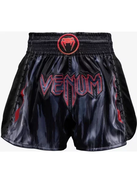 Szorty Venum Demon Muay Thai czerwony ciemnoszary S czarny