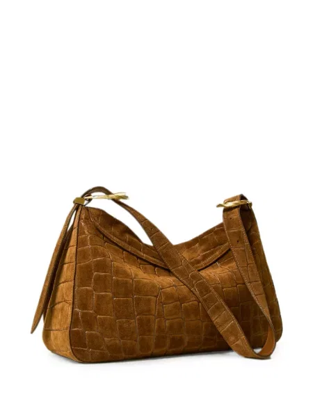 Geantă shopper Twinset din piele maro