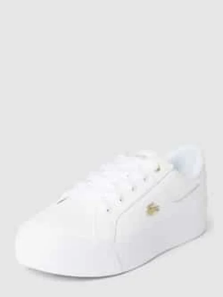Sneakersy niskie z mieszanki skóry model ‘ZIANE PLATFORM Lacoste białe
