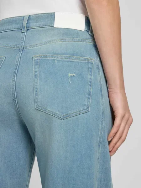 Jeansy barrel z mieszanki bawełny model Mari leap' Opus Pants niebieskie