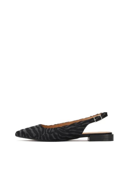 Kazar Odprte balerinke rjava / siva črna