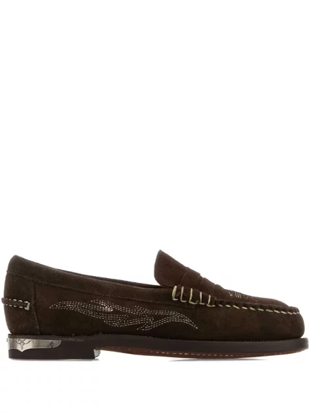 Pantofi loafer Sebago din piele de căprioară maro