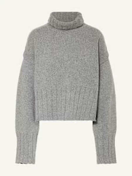 Black Palms Sweter Sumy Z Wełny Merino grau czarny