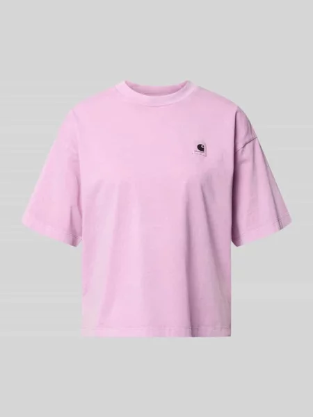 T-shirt z naszywką z logo model Nelson' Carhartt Work In Progress fioletowa