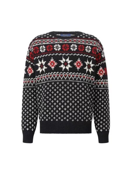 Dzianinowy sweter Polo Ralph Lauren czarny