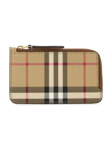 Portfel Burberry z nadrukiem płócienny beżowy