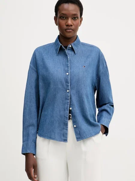 Tommy Hilfiger cămașă pentru femei din denim albastru