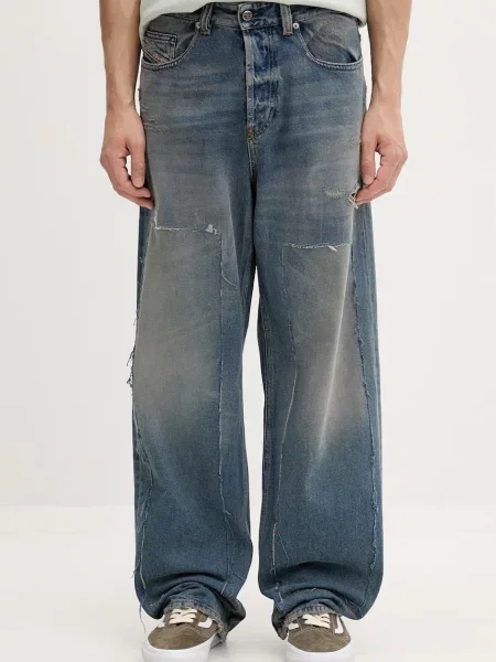 Diesel blugi relaxed fit pentru bărbați D-MACRO albastru