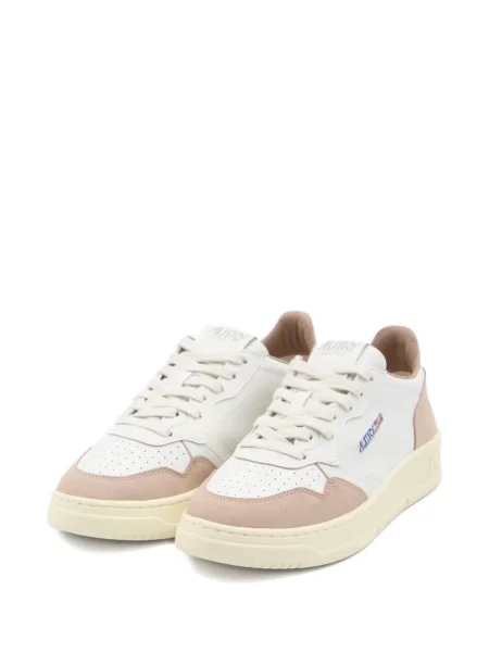 Sneakerși Autry din piele de căprioară alb
