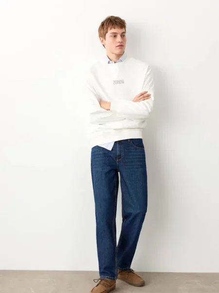 Bluza ze wzorem złamana biel Teen XL MANGO TEEN