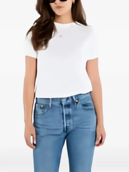 Stras tricou Guess alb