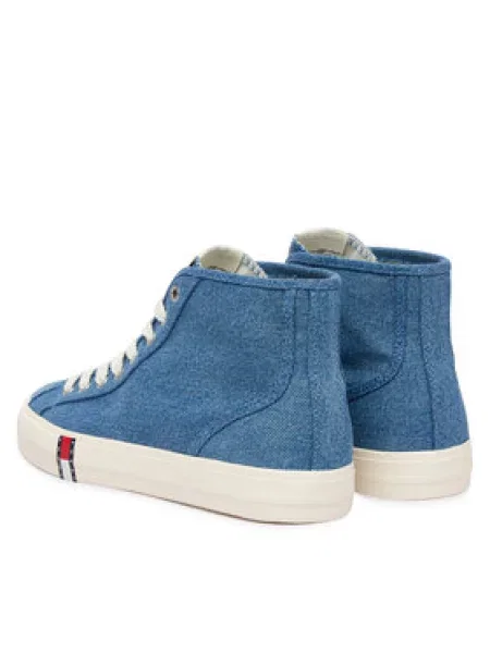 Sneakersy Tommy Jeans Archive Denim Mid Cut modrá