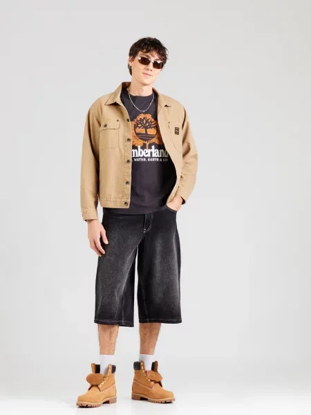 TIMBERLAND Tričko oranžová / čierna biela