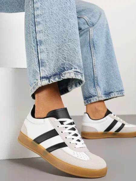 Sneakers Ivelfia cu negru alb