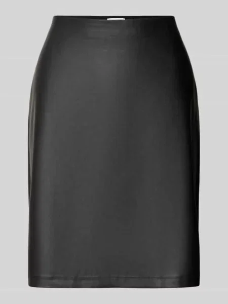 Spódnica mini o rozkloszowanym kroju z imitacji gładkiej skóry S.oliver Red Label